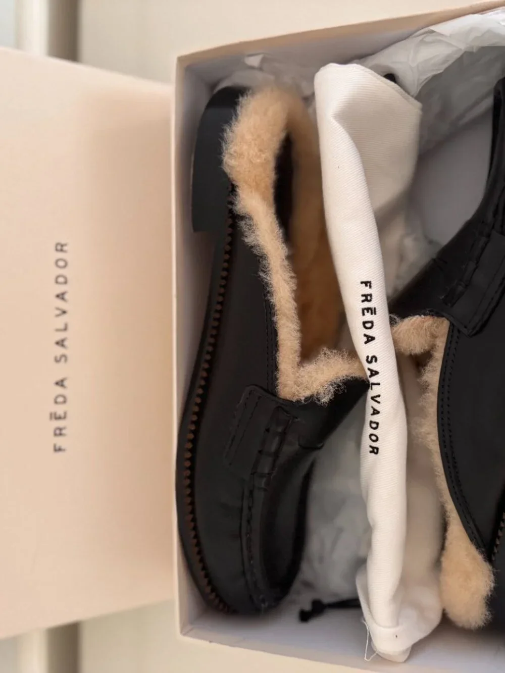 TEMI SHEARLING PENNY LOAFER MULE Freda Salvador